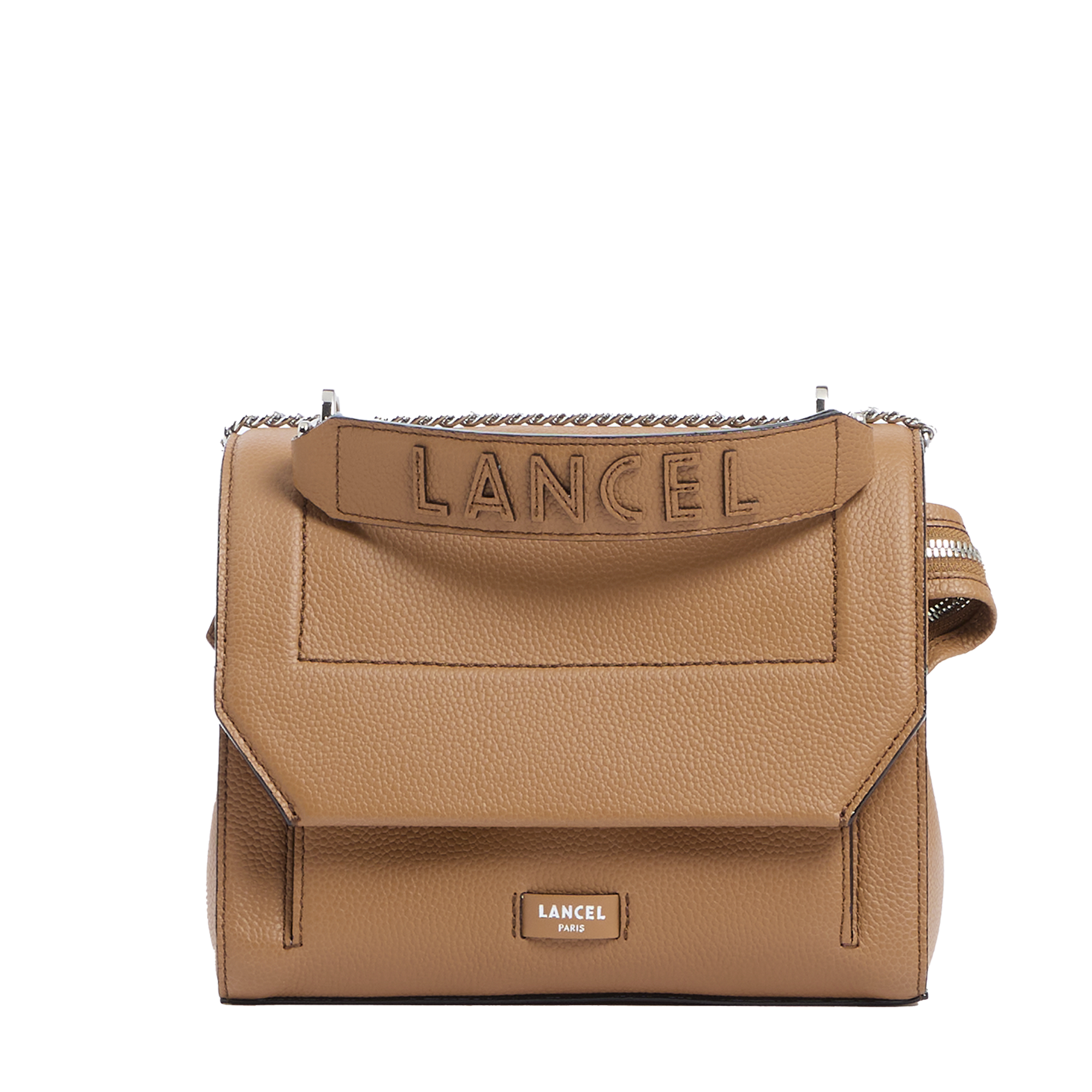 Lancel Sac Cuir Bandoulière Camel Lancel Femme Sac Bandouliere