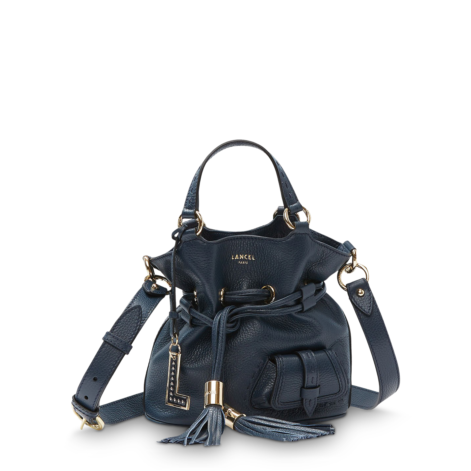 Sac seau top lancel noir