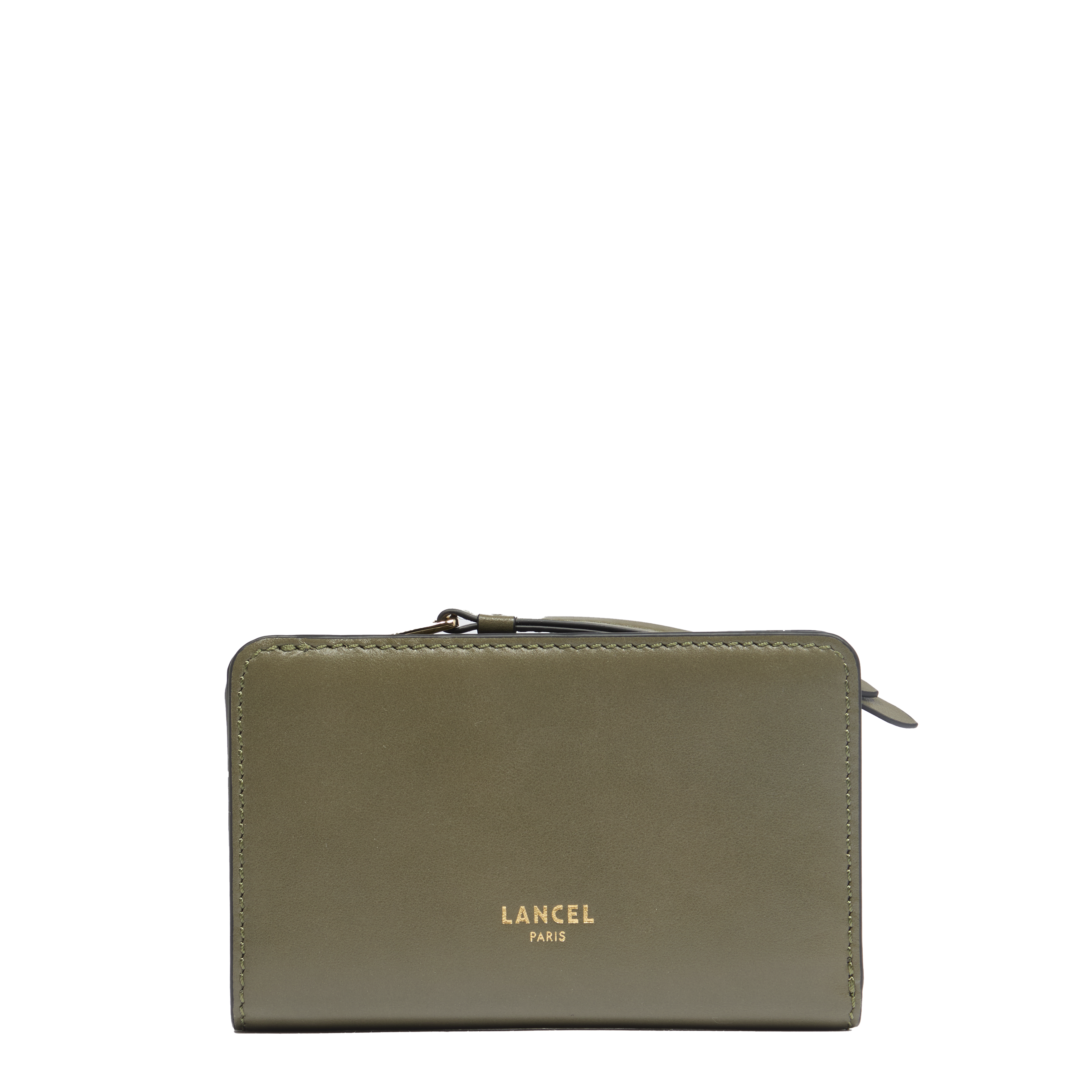 ★AMI PARIS★ 23FW Army Paris Paris Compact Wallet 11X10 USL Black/Vibrated Brass Paris Paris Compact Wallet | AMI PARIS