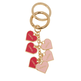 PORTE-CLES MULTI CŒURS