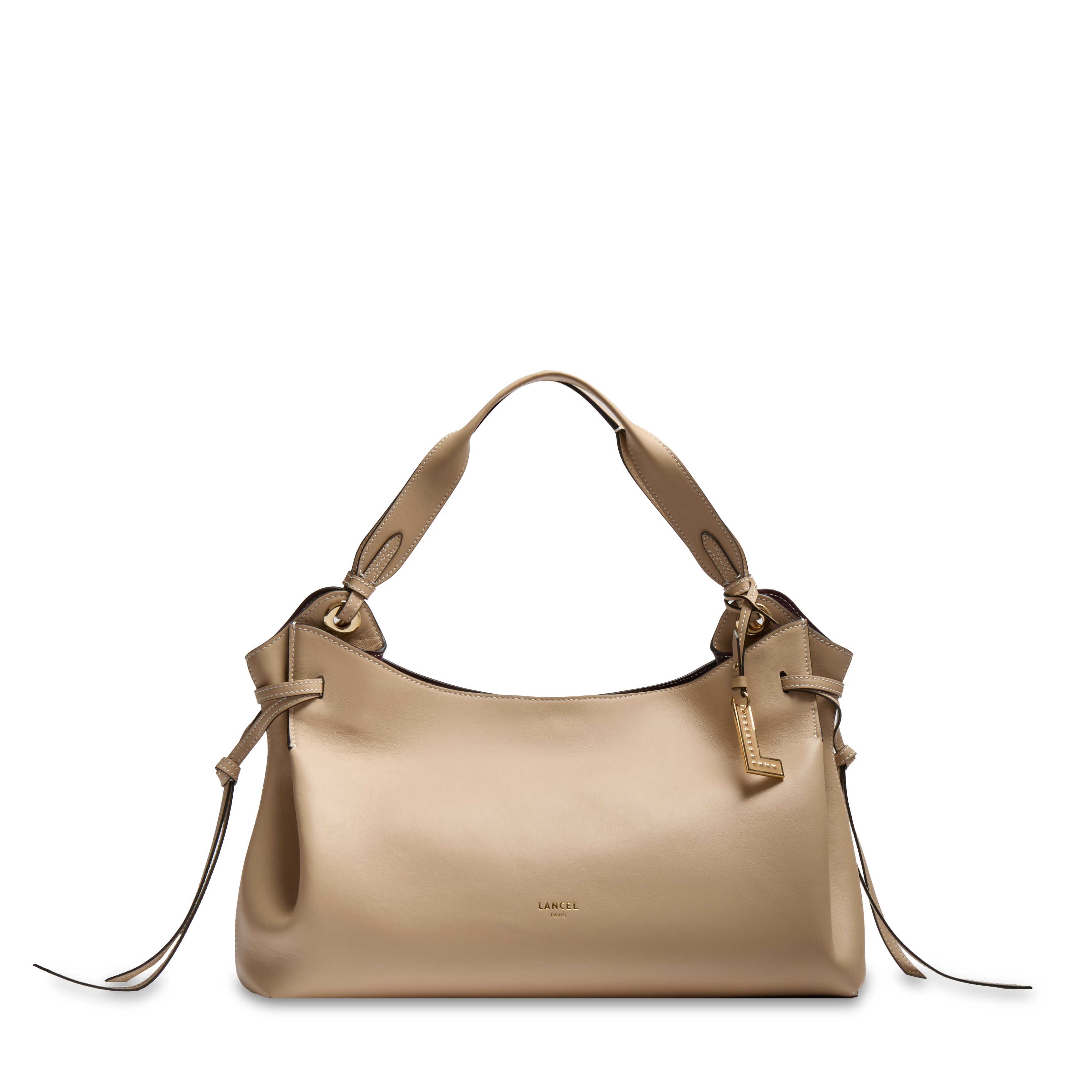 美品MC L – It Shall Be SWANN DE LANCEL — M CARRYALL BAG— CAPPUCCINO– Lancel