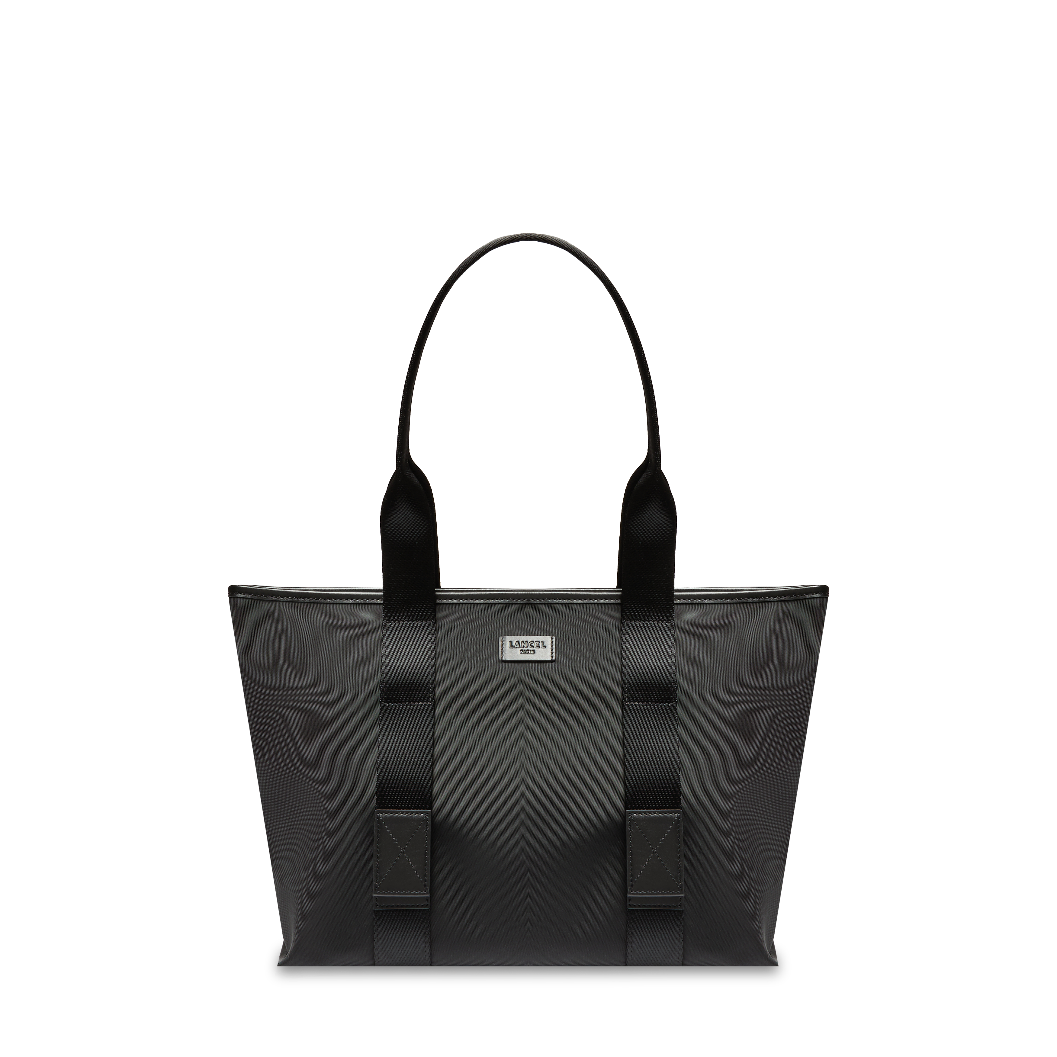 MISTRAL ROLLABLE DE LANCEL — M ZIP TOTE BAG— BLACK– Lancel