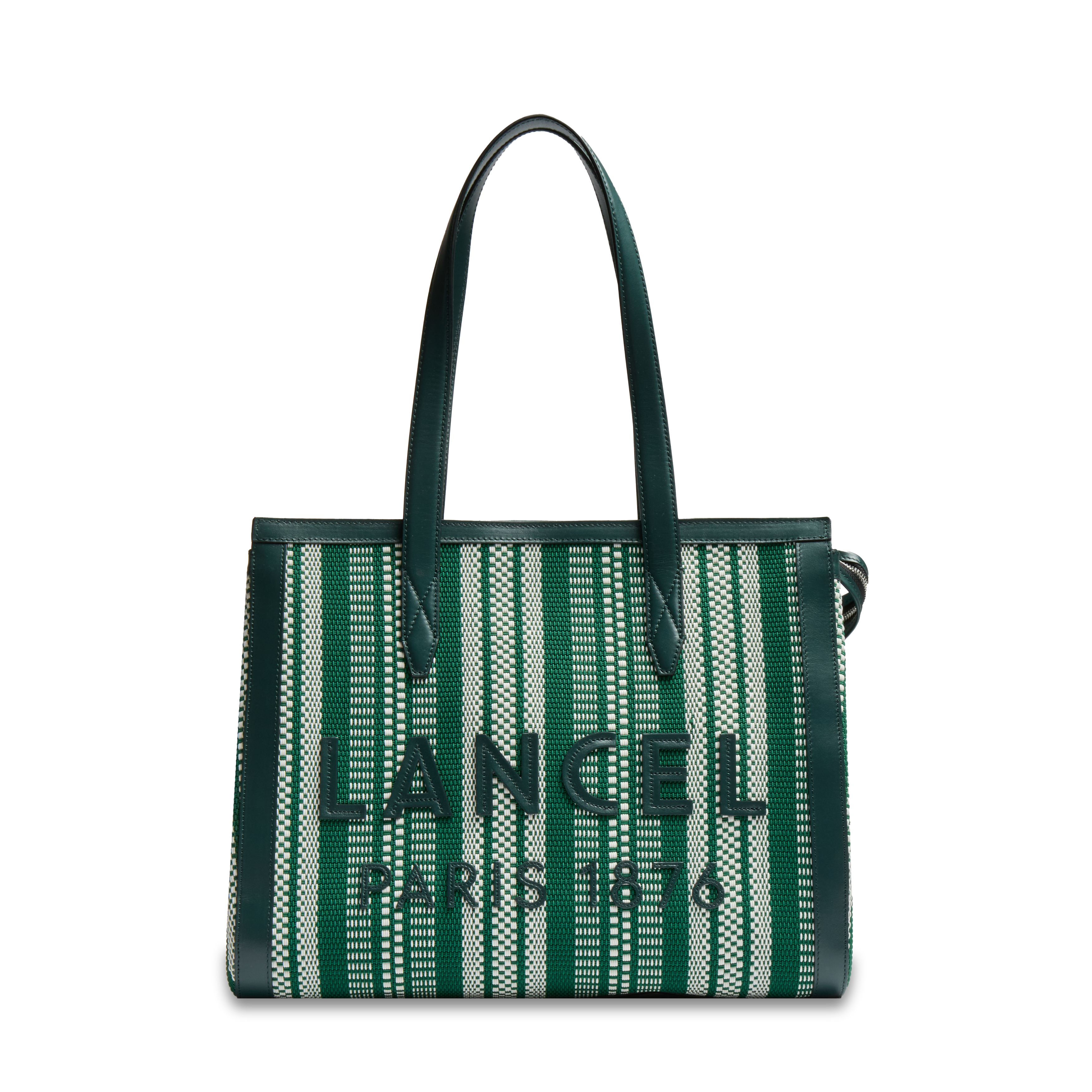 JOUR DE LANCEL — L ZIP TOTE BAG— AMAZON GREEN– Lancel