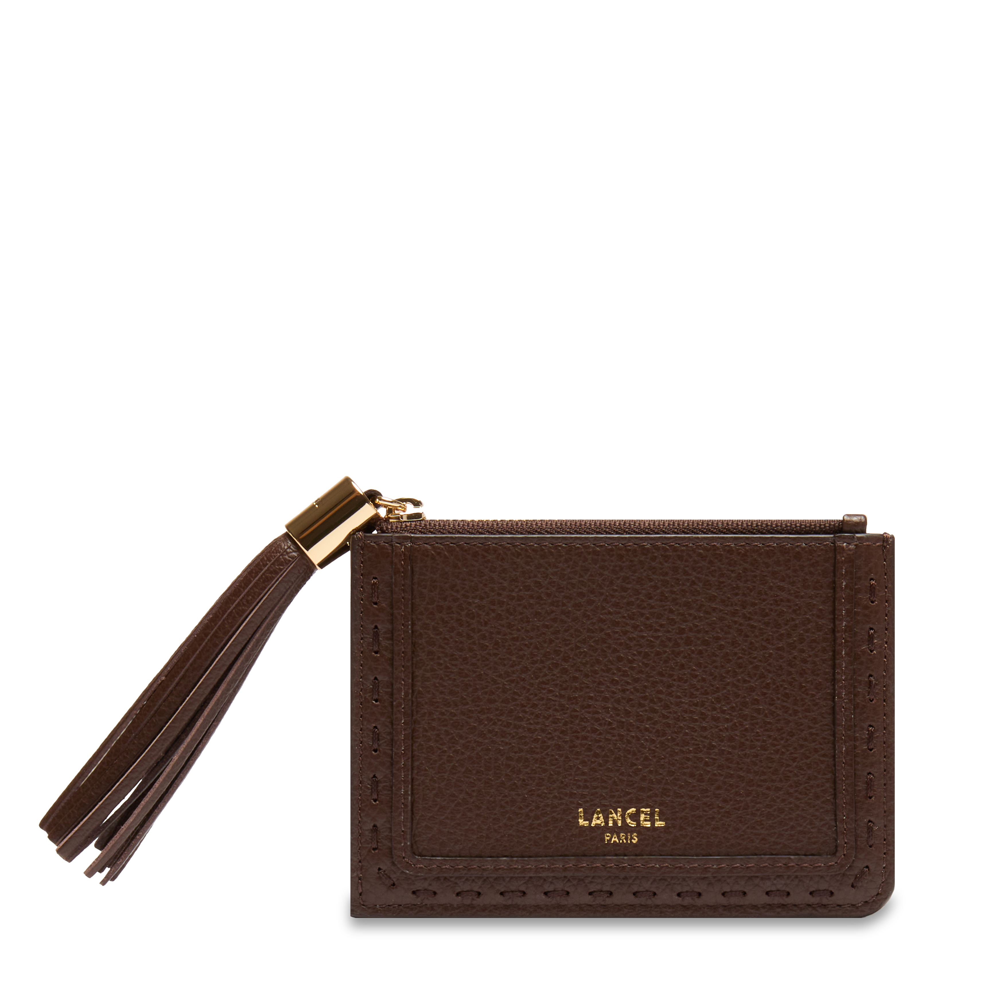 PREMIER FLIRT DE LANCEL — L ZIP CARDHOLDER WITH GUSSET— COCONUT