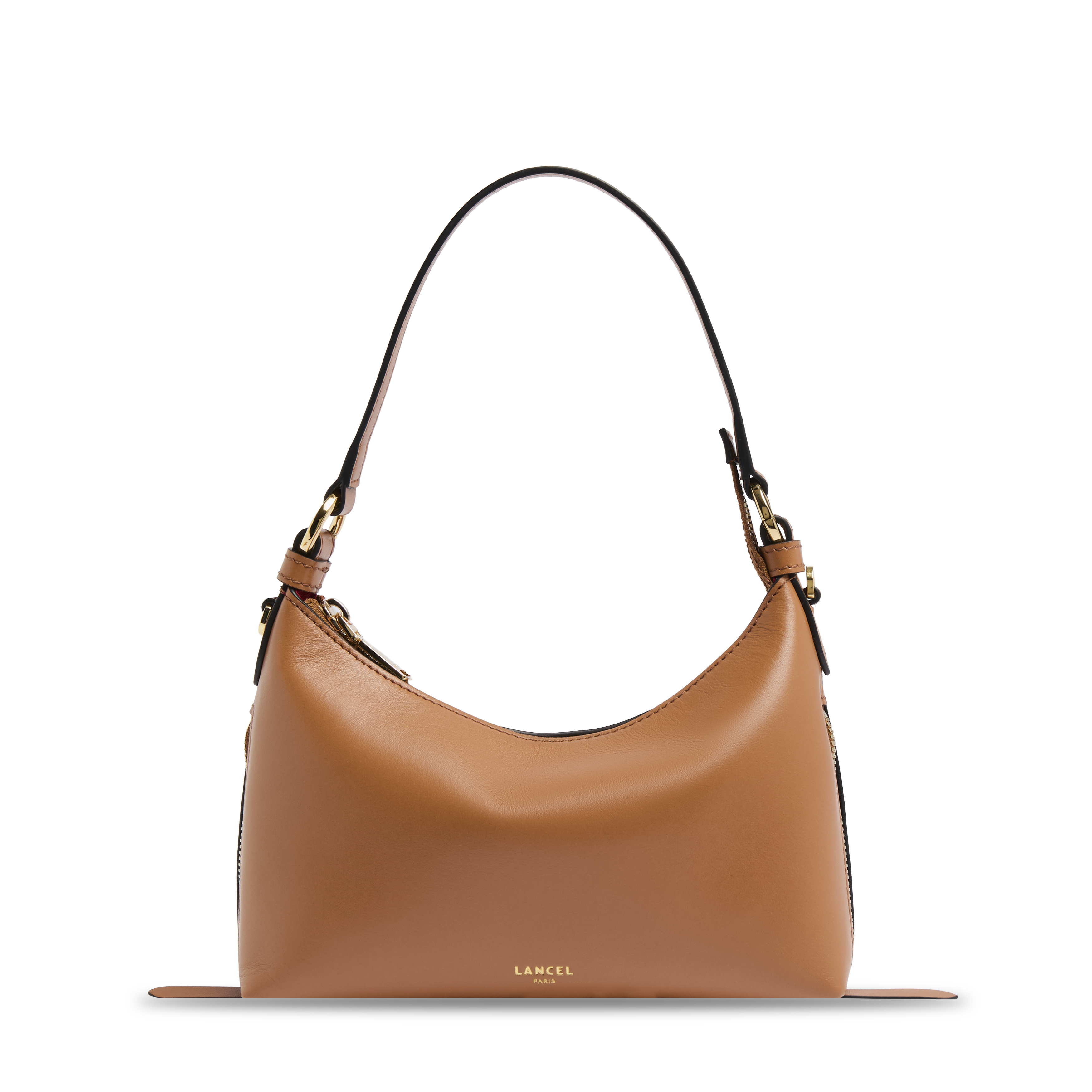 ORIGAMI DE LANCEL — ZIP BABY HOBO BAG— CAMEL– Lancel