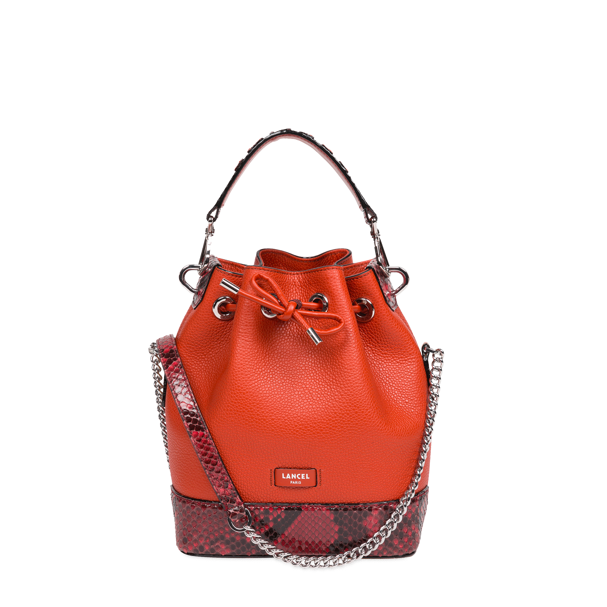 Sac seau lancel rouge hotsell