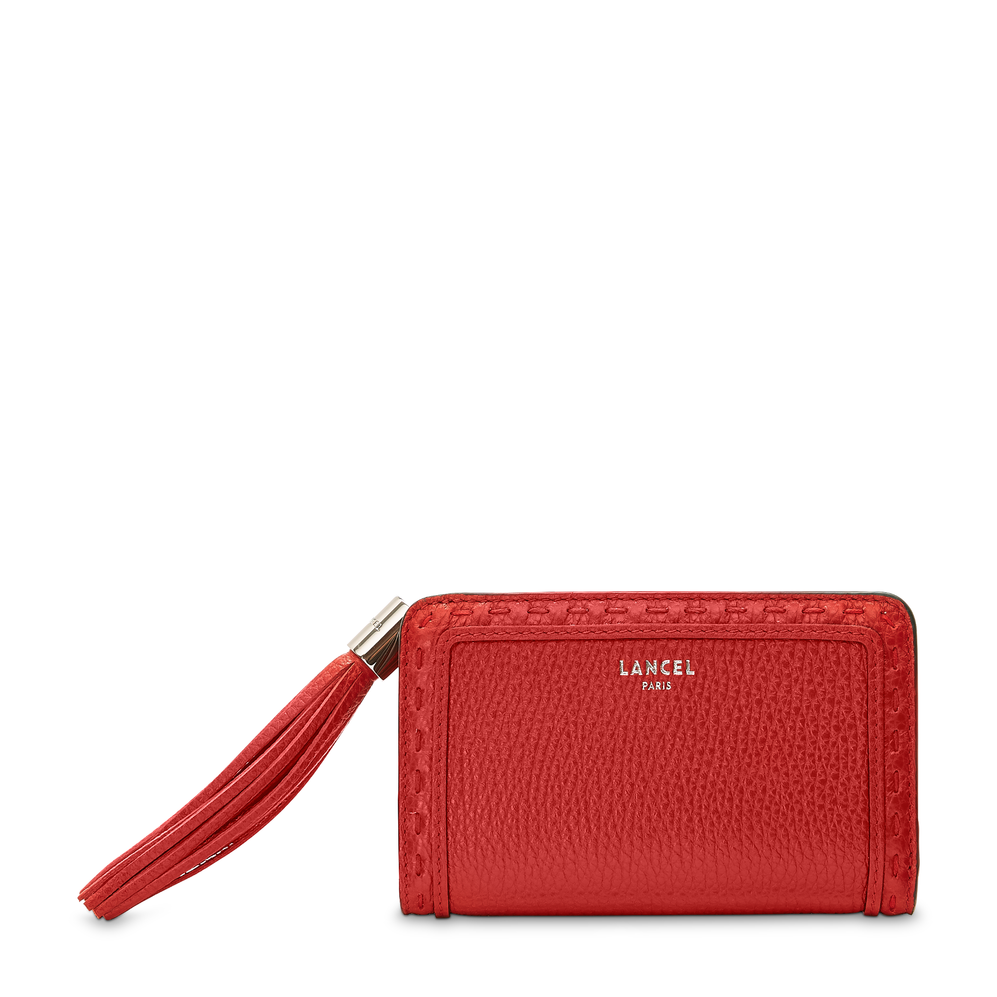 Compact rectangular zipped wallet Lancel