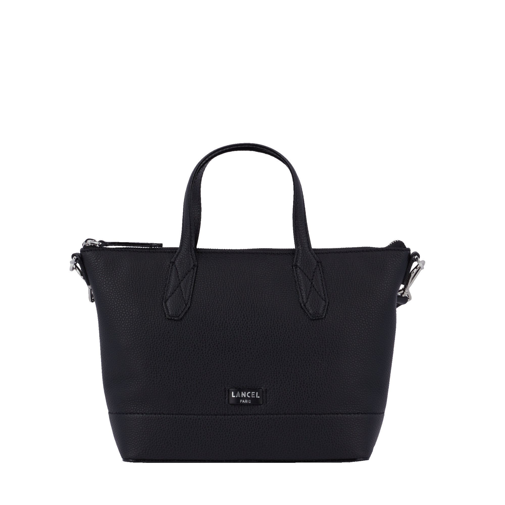Paris Zipper Black Tote Bag