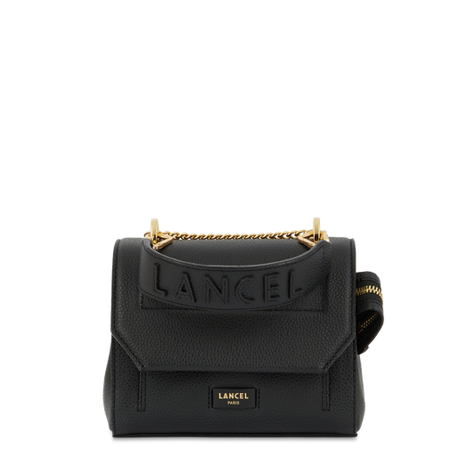 S FLAP BAG - Black/gold