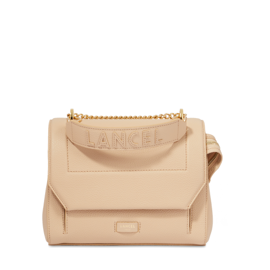 M FLAP BAG - Cappuccino/gold