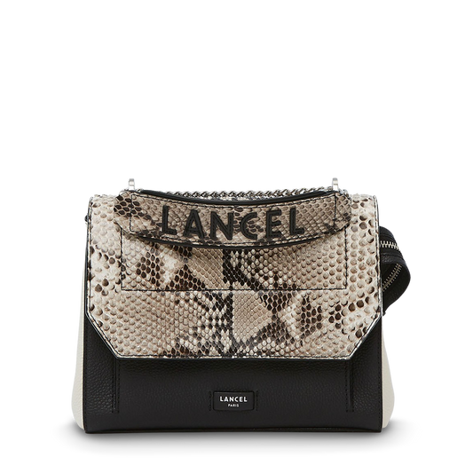 FLAP BAG WITH HANDLE - Roccia/black/snow
