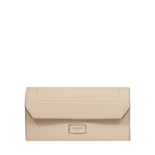 Portefeuille slim rabat Ninon de Lancel - Cappucino/Doré