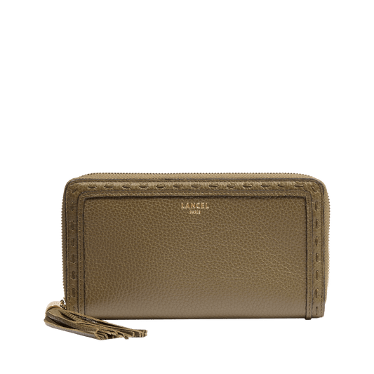 Portefeuille long zippé Premier Flirt de Lancel - Kaki Foncé - Kaki fonce