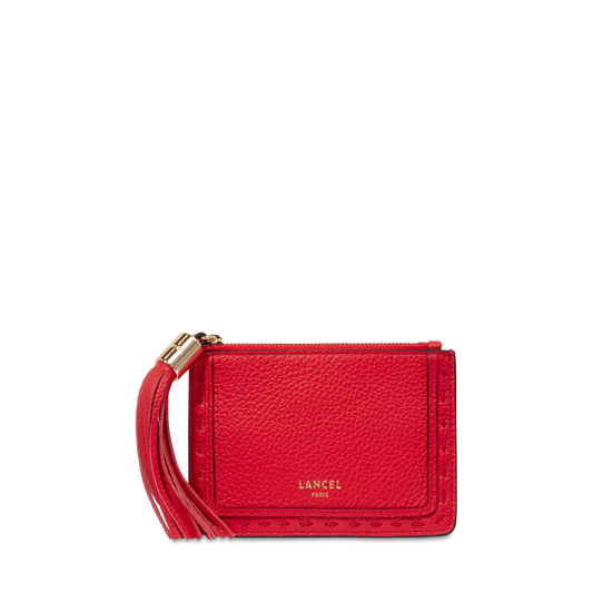 Porte-cartes zippé L Premier Flirt de Lancel - Rouge Baiser