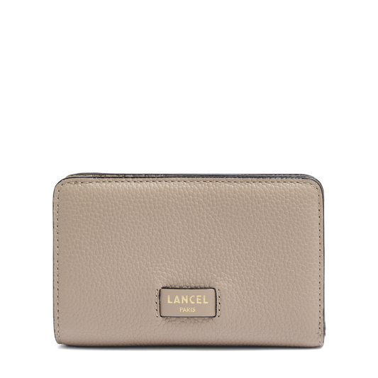 RECTANGULAR ZIP WALLET - Pebble