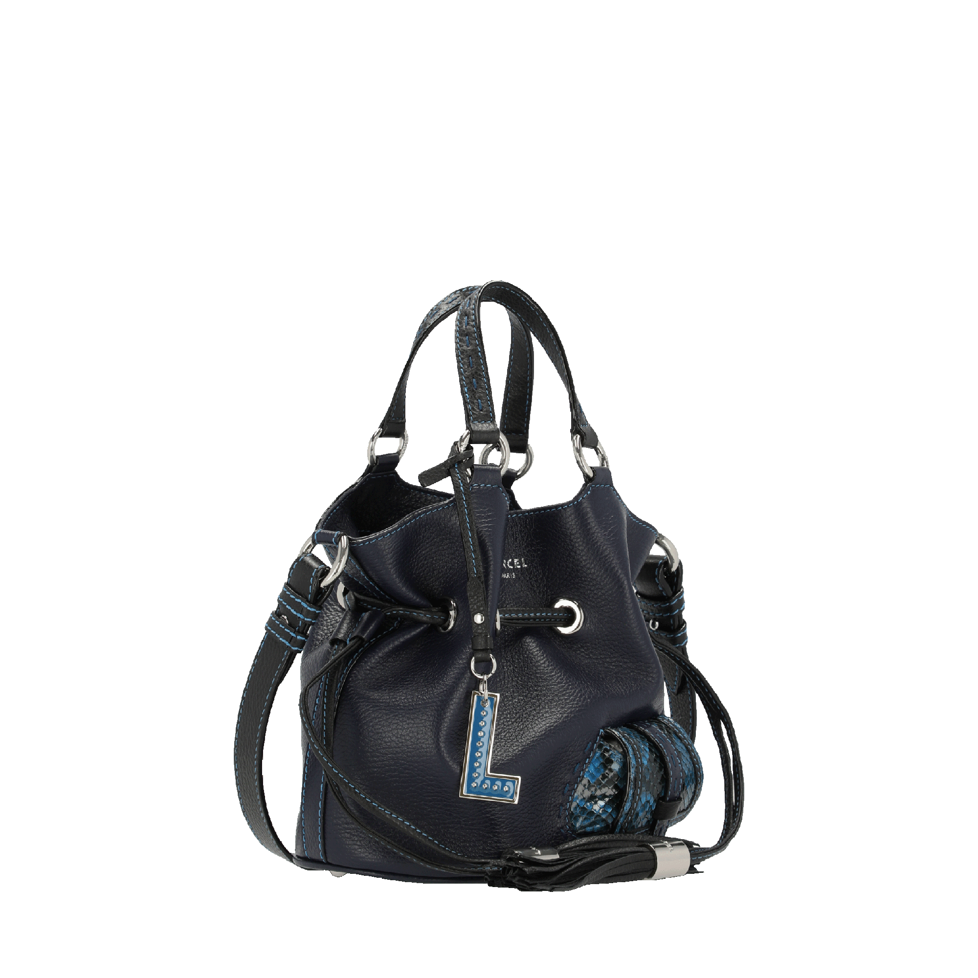 Lancel mini leather bucket bag - Black