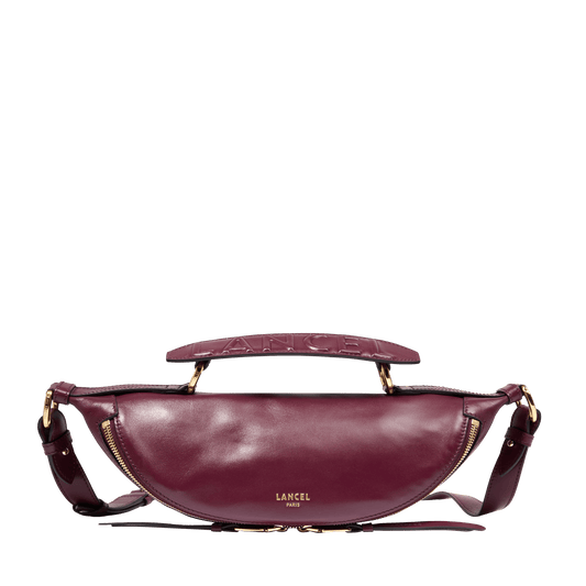 S zip crossbody bag Origami de Lancel - Blackcurrant