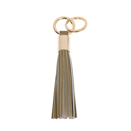 L TASSEL KEYRING - Dark khaki
