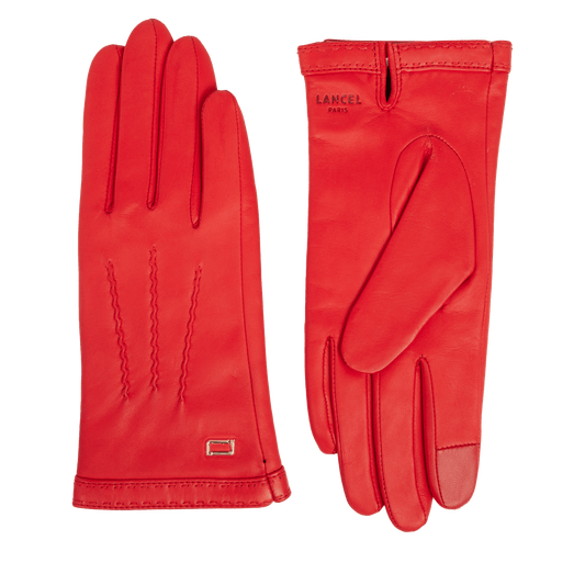 GANTS POINTS SELLIERS - Rouge baiser