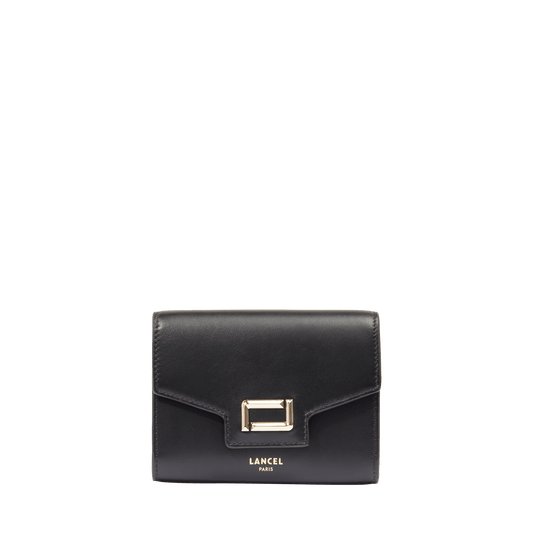 Portefeuille rectangulaire compact rabat Angèle de Lancel - Noir