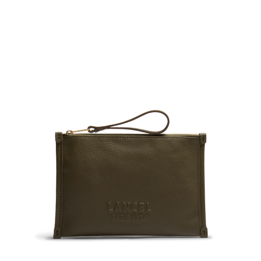 POCHETTE ZIPPÉE S AVEC DRAGONNE - Kaki fonce