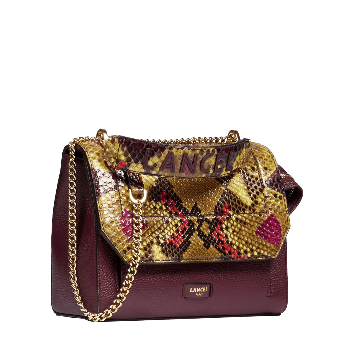 NINON DE LANCEL — M FLAP BAG — MULTICO BLACKCURRANT – Lancel