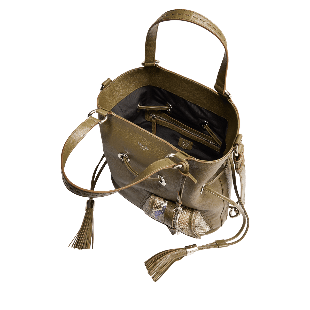 PREMIER FLIRT DE LANCEL — M BUCKET BAG — MULTICO KHAKI – Lancel