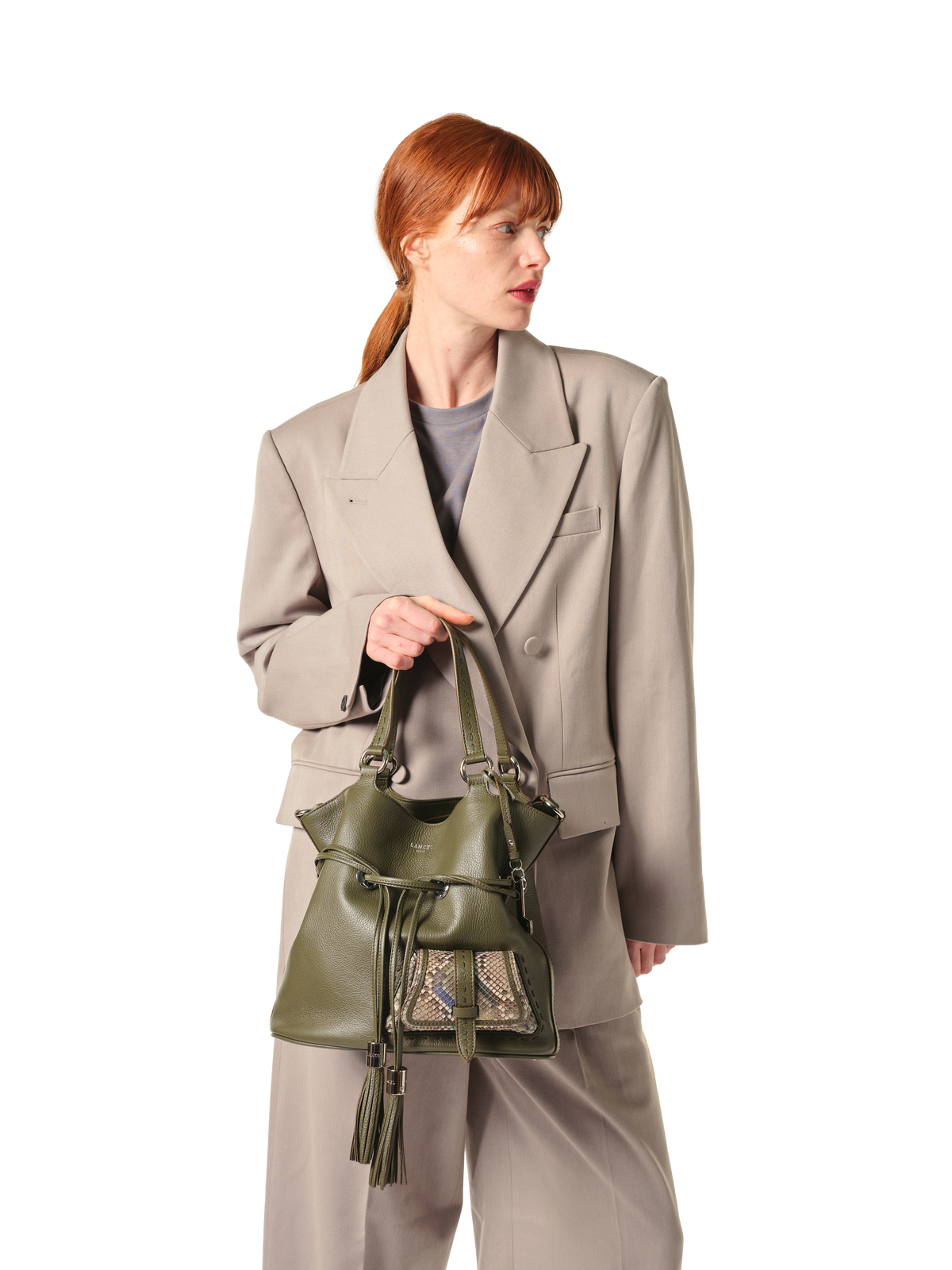 PREMIER FLIRT DE LANCEL — M BUCKET BAG — MULTICO KHAKI – Lancel