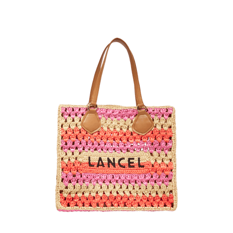 ハンドバッグ La Milanesa CAS Handbags camille small tote bag in straw LaMilanesa Camille Small Tote Bag In Straw With Flowers