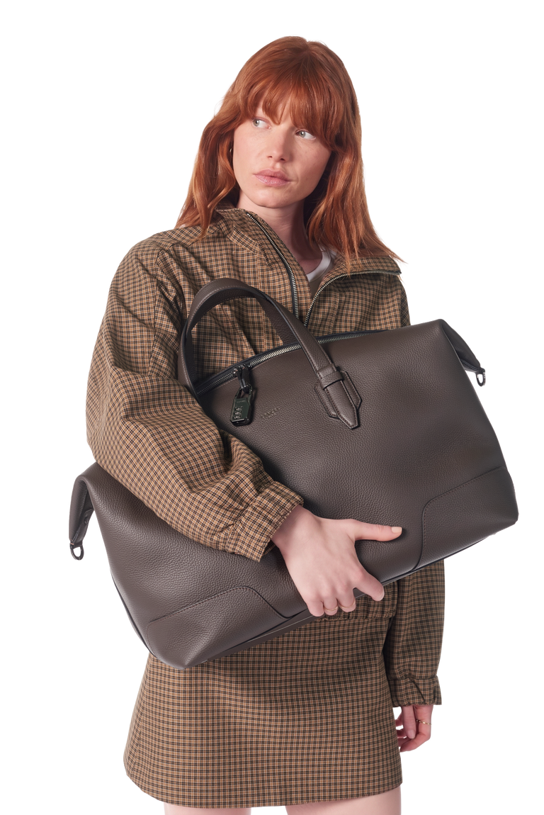 CHARLIE DE LANCEL — ZIP DUFFLE BAG— MACADAMIA– Lancel CHARLIE DE LANCEL — ZIP DUFFLE BAG— MACADAMIA– Lancel