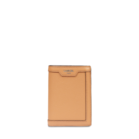 Portefeuille européen 9 fentes carte Charlie de Lancel - Camel