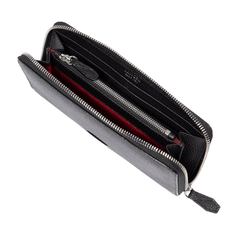 PORTEFEUILLE LONG ZIPPÉ - Noir