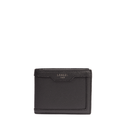 COIN WALLET WITH FLAP - Black