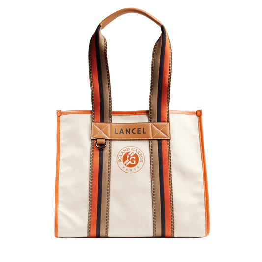 ZIP TOTE BAG - Natural/orange clay