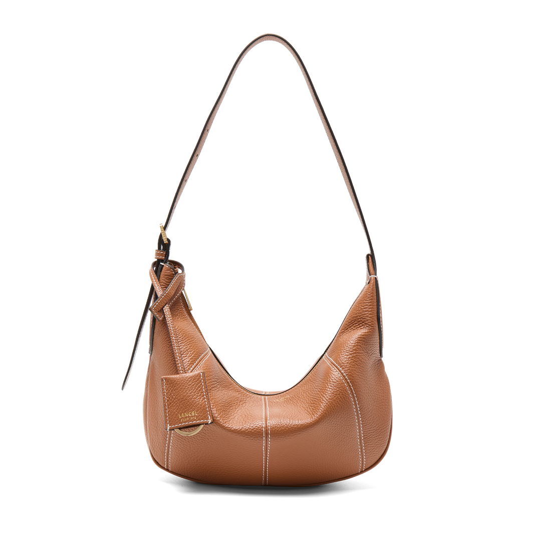 Sac à Main Treesje Charlie Hobo - Cuir Bouclé Marron Camel, Neuf Avec étiquette, Sacoche Medium