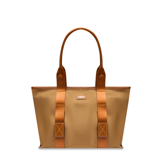 M ZIP TOTE BAG - Beige