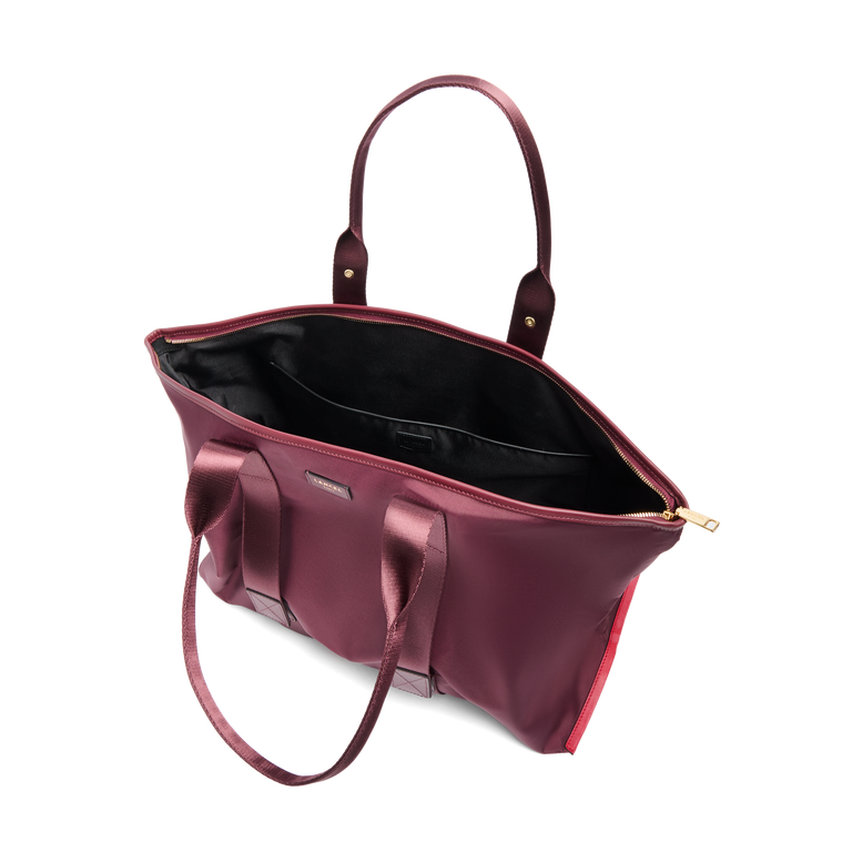 L ZIP TOTE BAG - Blackcurrant