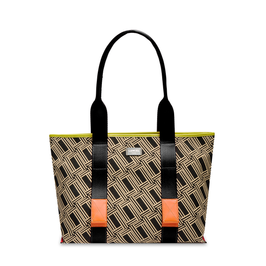 M ZIP TOTE BAG - Multico black