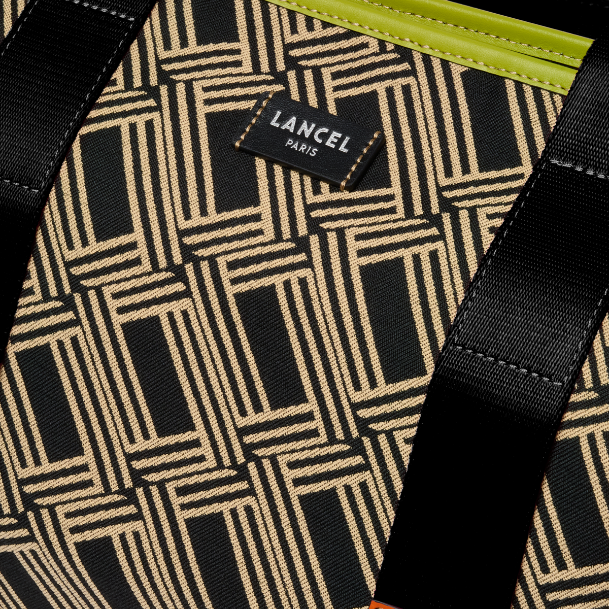 MISTRAL ROLLABLE DE LANCEL — M ZIP TOTE BAG — MULTICO BLACK – Lancel