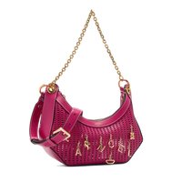 M ZIP BAG DOUBLE CARRY WITH CHARMS