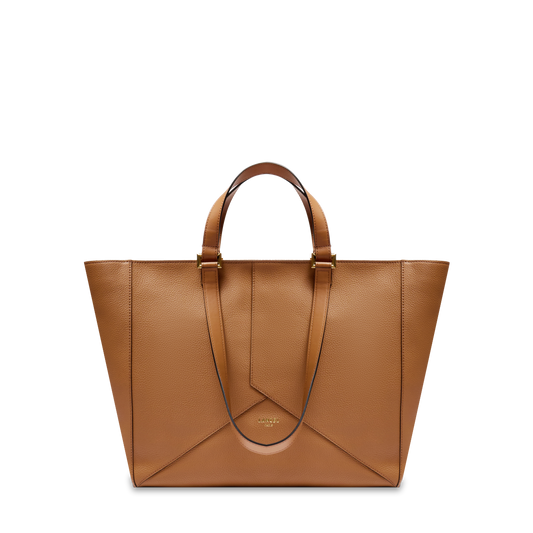 M zip tote bag double carry Enveloppe de Lancel - Camel