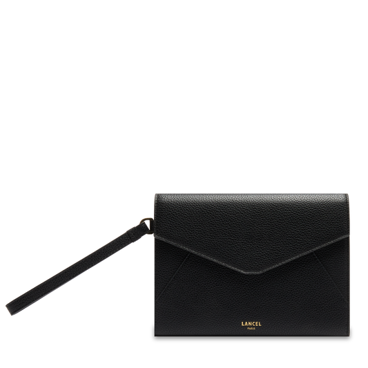 M FLAP POUCH WITH REMOVABLE WRISTLET - Black