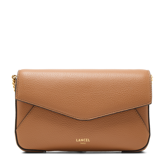 Pouch on chain with removable cardholder Enveloppe de Lancel - Camel