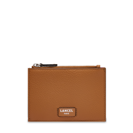 L zip cardholder with gusset Ninon de Lancel - Camel