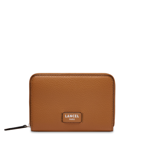 NINON DE LANCEL — S ZIP AROUND WALLET— CAMEL– Lancel