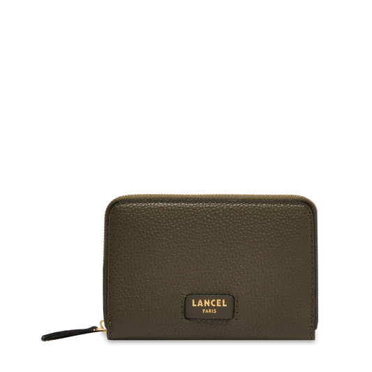 Petit portefeuille zippé Ninon de Lancel - Kaki Foncé - Kaki fonce