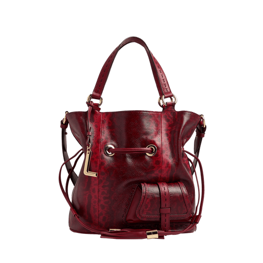 M BUCKET BAG - New lancel red