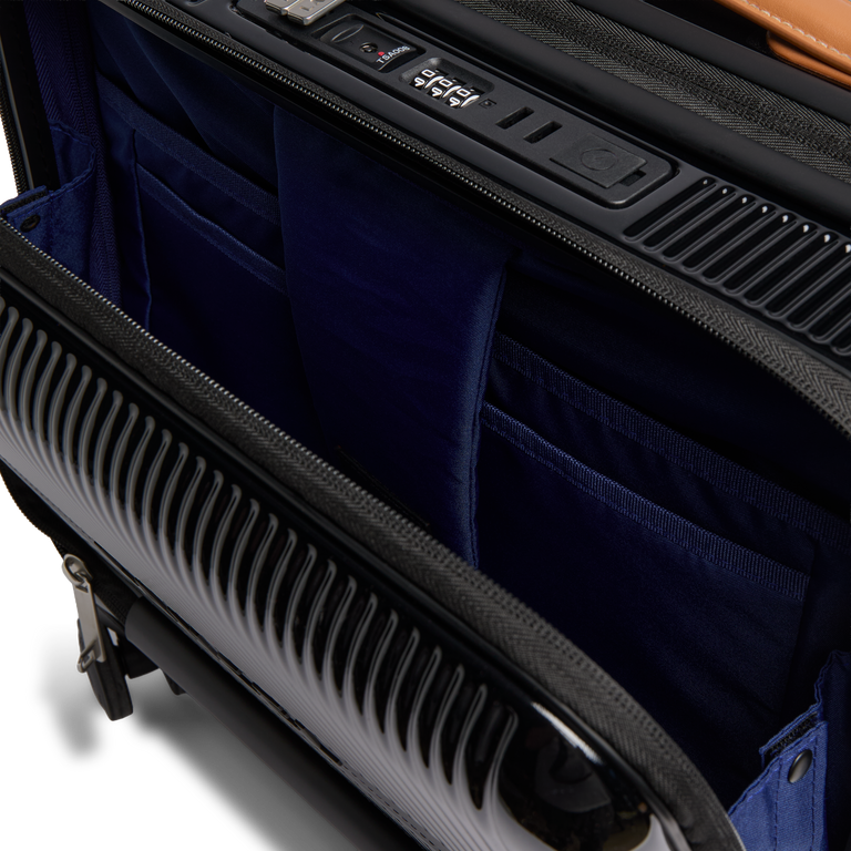VALISE PILOTE 4 ROUES ZIPPEE POCHE FRONTALE