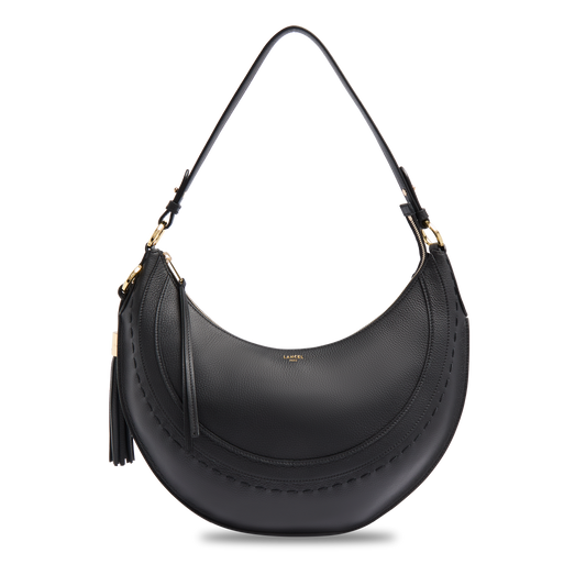 M ZIP HOBO BAG - Black