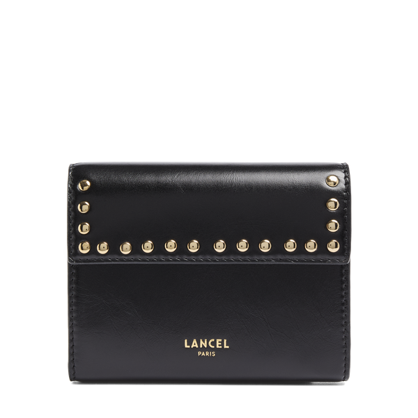 RECTANGULAR FLAP WALLET - Black